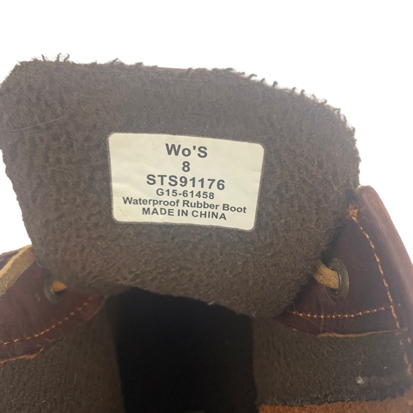 Sperry Top Sider Duck Boots Waterproof STS91176 Women's Size 8 Brown Leather - Picture 6 of 11